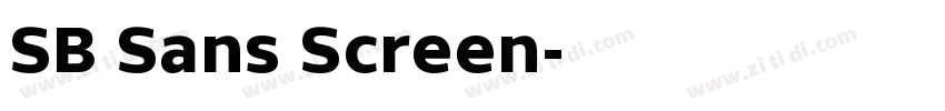 SB Sans Screen字体转换